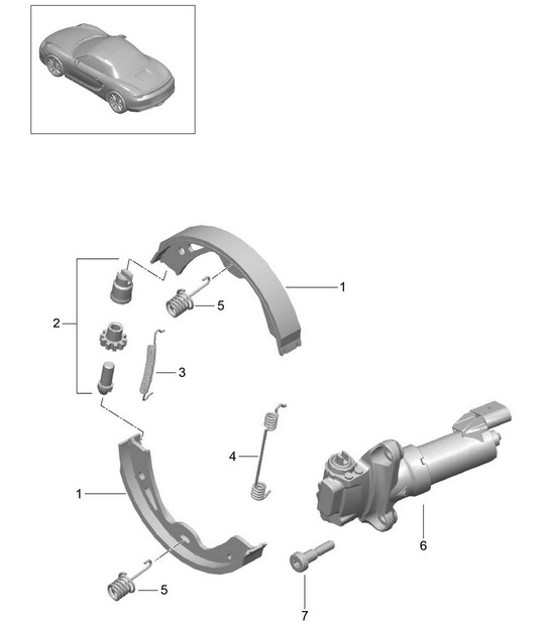 Diagram 603-005 Porsche Boxster 986/987/981 (1997-2016) Wheels, Brakes