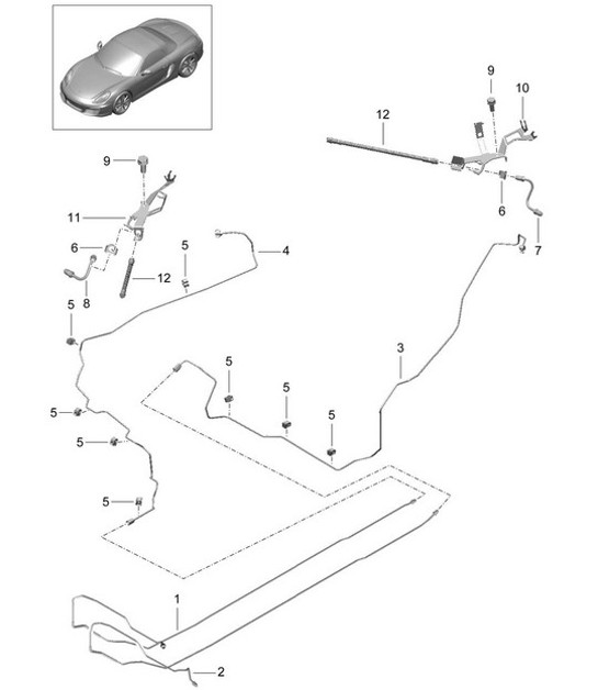 Diagram 604-010 Porsche 991 Carrera C2 3.4L (350 ch) Roues, Freins