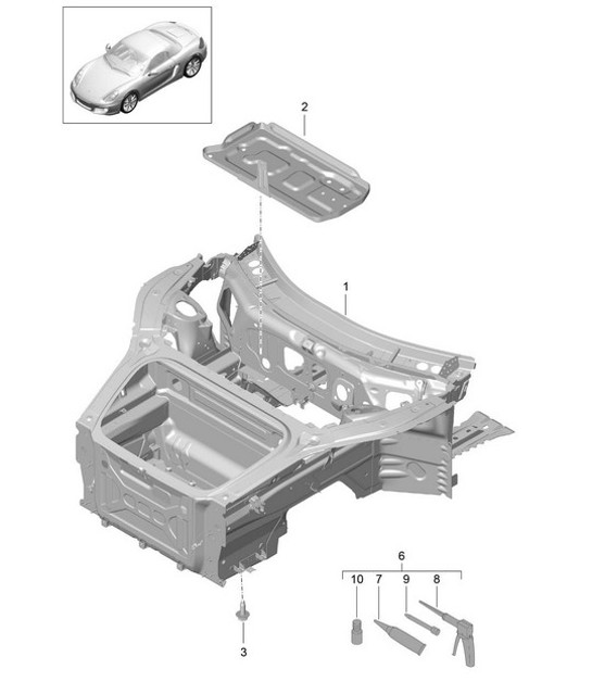 Diagram 801-005 Porsche Cayenne Turbo S V8 4.8L Gasolina 550 CV Carrocería
