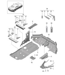 Vloer - midden - 981 Boxster / Boxster S 2012-16