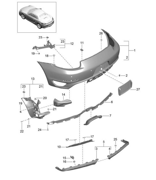 Diagram 802-011 Porsche Cayenne S 4.5L V8 2003>> Body