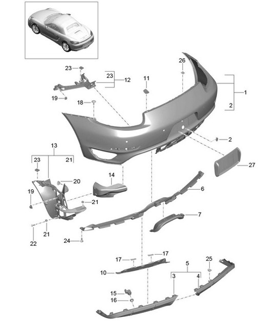Diagram 802-012 Porsche 997 (911) MK2 2009-2012 Body