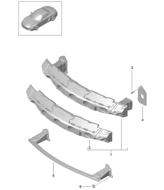 Diagram 802-020 Porsche 卡宴 E-Hybrid V6 3.0 升 V6 340 马力 