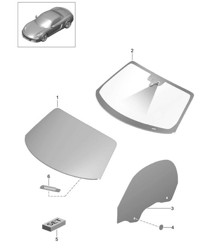 Window glazing 981 Boxster / Boxster S 2012-16