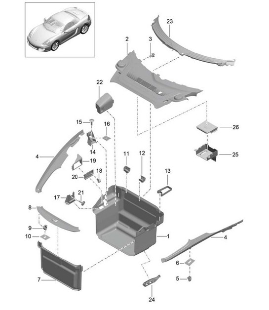Diagram 807-000 Porsche 911/912 (1965-1989) Carrozzeria