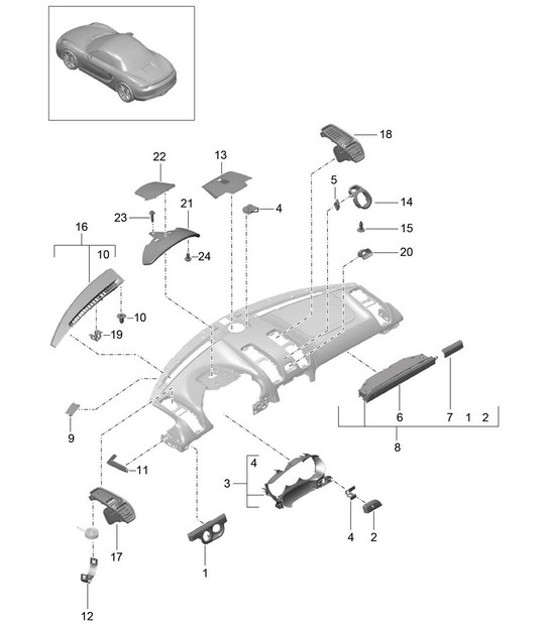Diagram 809-005 Porsche Cayenne MK3 (958) 2010-2017 Carrozzeria