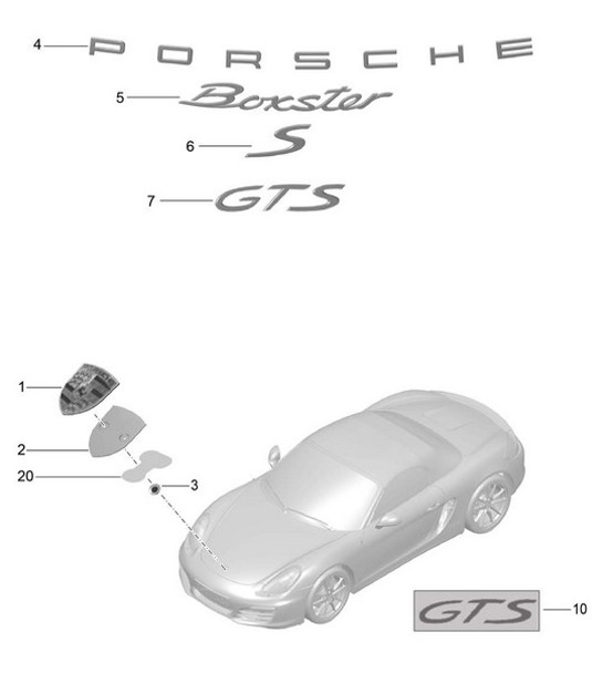 Diagram 810-000 Porsche 卡宴 GTS V8 4.8L 汽油 400HP  车身