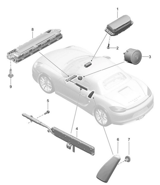 Diagram 812-050 Porsche 911 1987-1989 3.2L G50 Carrosserie
