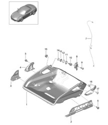 Bucket seat / Collapsible / Seat frame / Accessories 981 Boxster / Boxster S 2012-16