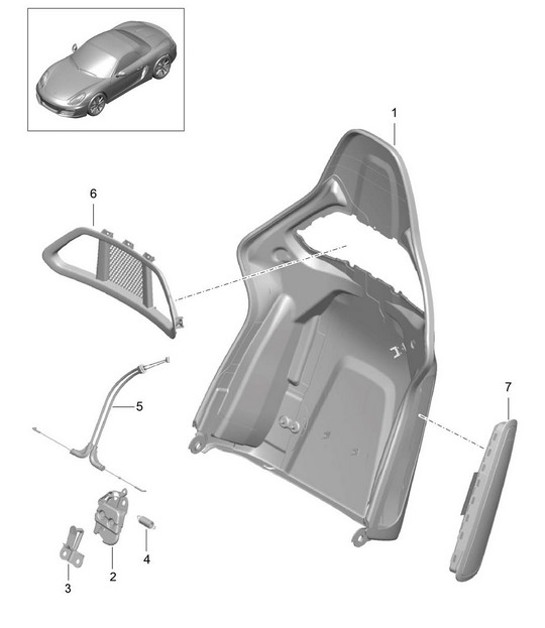 Diagram 817-066 Porsche Boxster 986/987/981 (1997-2016) Carrosserie