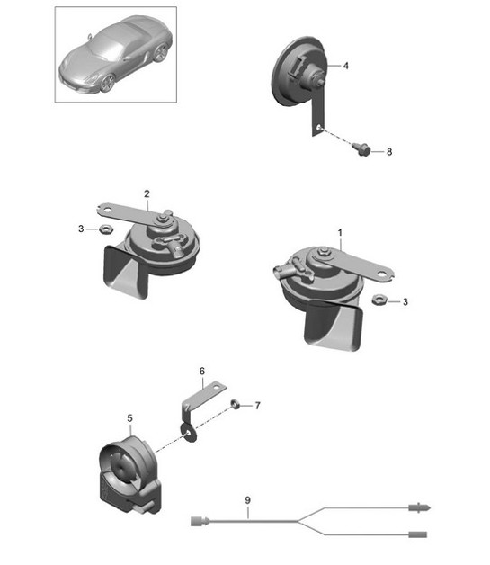 Diagram 903-000 Porsche 968 CS 3.0L 1993-95 Electrical equipment