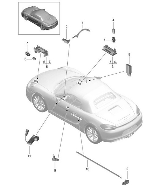 Diagram 903-004 Porsche 997（911）MK1 2005-2008 电子设备