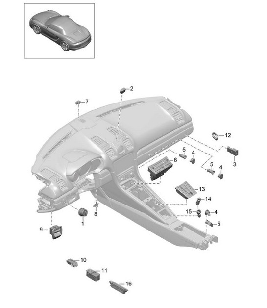 Diagram 903-005 Porsche 996 (911) (1997-2005) Electrical equipment