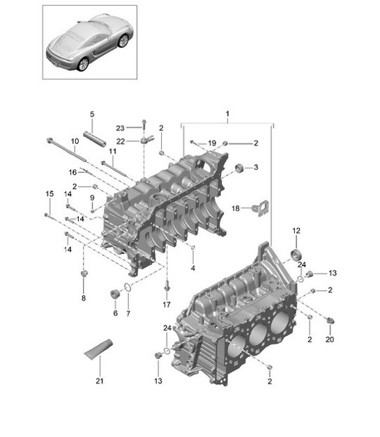 Diagram 101-005 Porsche 卡宴 Turbo E-Hybrid Coupe 配备 GT 套件 V8 4.0 739Hp 