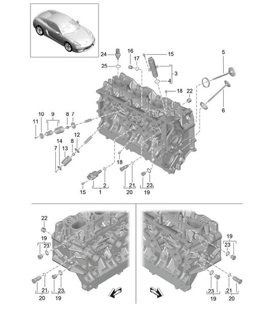 Diagram 103-005 Porsche Cayman 987C/981C (2005-2016) Engine