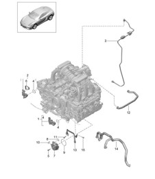 Carterhuis / Ontluchten / Tankventilatie / Vacuümpomp 981C Cayman / Cayman S 2014-16
