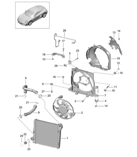 Diagram 105-015 Porsche Panamera 4S V8 4.8L Motore