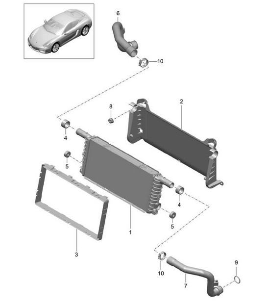 Diagram 105-017 Porsche Cayenne Turbo V8 4.8L Benzina 500 CV Motore
