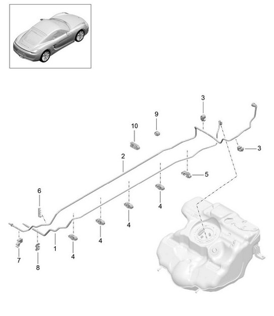 Diagram 201-005 Porsche 9YA Cayenne V6 3.0L Petrol 340Hp 2018-23 