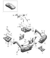 Exhaust system 981C Cayman / Cayman S 2014-16