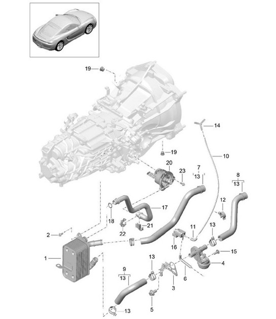Diagram 302-020 Porsche Cayenne Turbo S V8 4.8L 汽油 550HP 传播