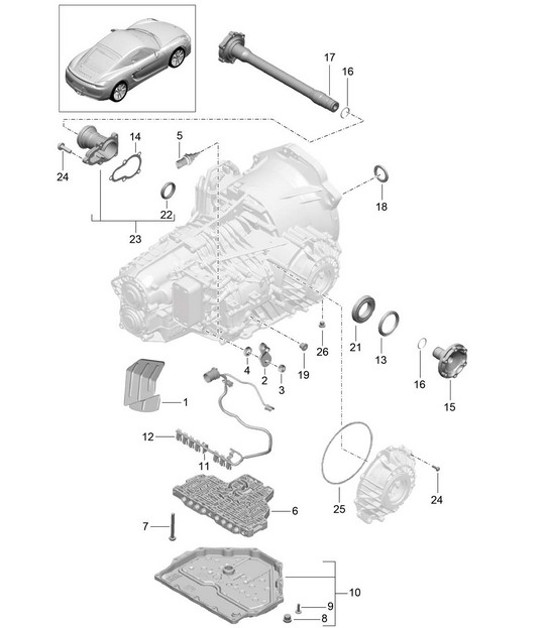 Diagram 320-005 Porsche Cayman 987C/981C（2005-2016 年） 传播