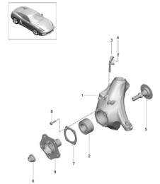 Wheel carrier / Wheel hub 981C Cayman / Cayman S 2014-16