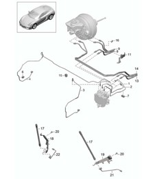 Remleidingen / Voorzijde 981C Cayman / Cayman S 2014-16
