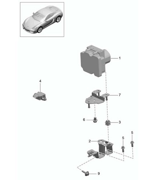 Diagram 605-000 Porsche Boxster 986/987/981 (1997-2016) Wheels, Brakes