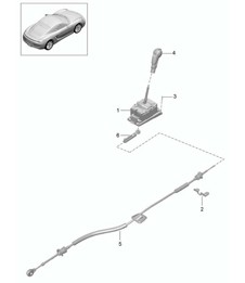 selector lever - PDK - (PR:250) 981C Cayman / Cayman S 2014-16