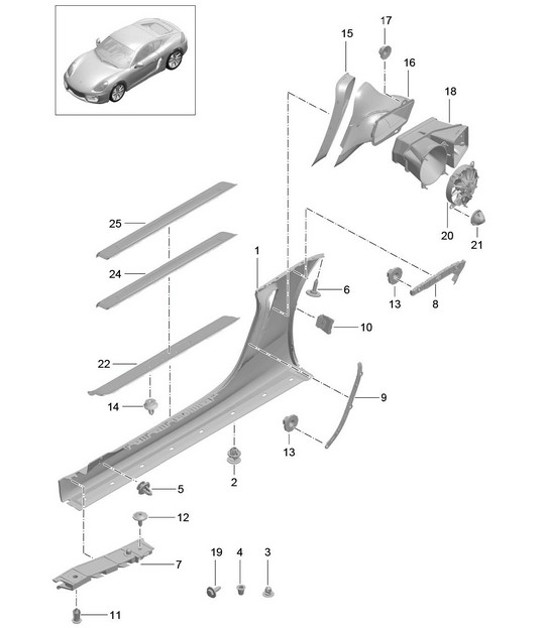 Diagram 801-090 Porsche Cayenne Turbo S 4.5L 2006>> Carrozzeria