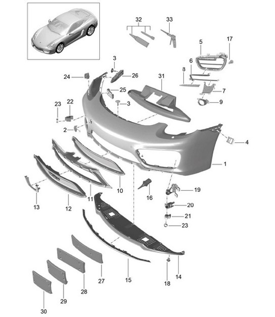 Diagram 802-000 Porsche 993 (911) (1994-1998) Carrozzeria