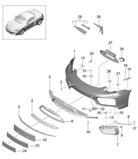 Diagram 802-001 Porsche 924 (1977-1988)  车身