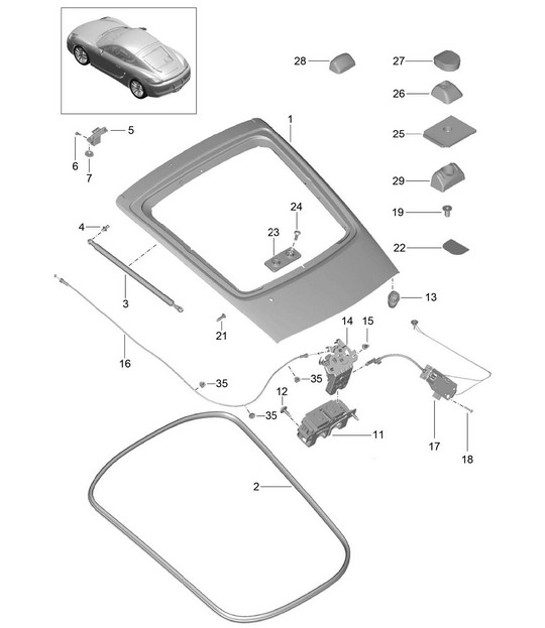 Diagram 803-005 Porsche 卡宴 92A（958） 2010-2017  车身