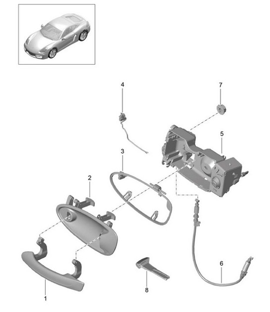 Diagram 804-020 Porsche Cayman 987C/981C (2005-2016) Carrosserie