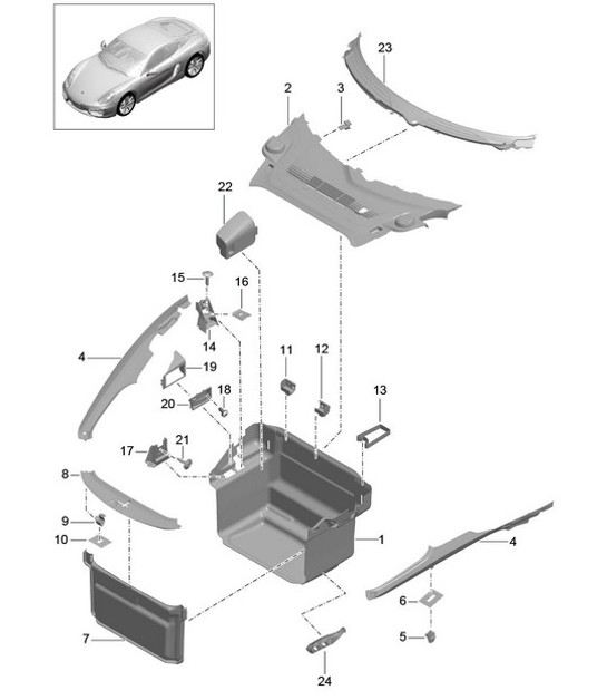 Diagram 807-000 Porsche Panamera GTS V8 4.8L  车身
