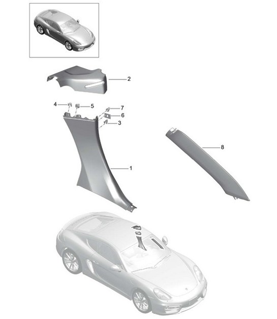 Diagram 807-020 Porsche 993 (911) TURBO S 1994-97 Body