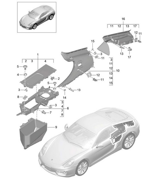 Diagram 807-030 Porsche Panamera Turbo V8 4.8L (520 CV) Carrozzeria