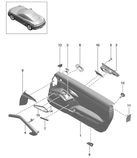 Diagram 808-055 Porsche Cayman S 3.4L 987C 2005-08 Carrozzeria