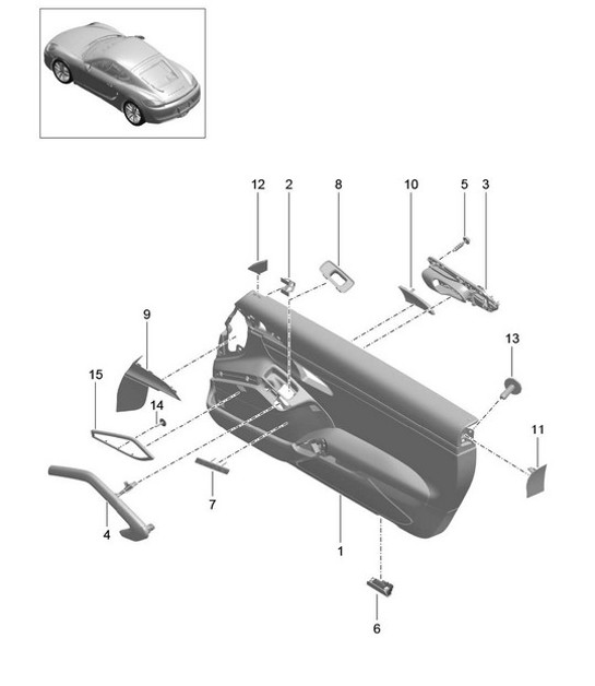 Diagram 808-075 Porsche Cayenne 92A (958) 2010-2017 Body