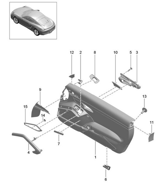 Diagram 808-080 Porsche Cayman 987C/981C (2005-2016) Carrozzeria