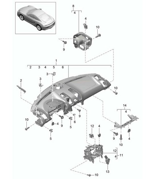 Diagram 809-000 Porsche Cayenne S 4.5L V8 2003>> Body