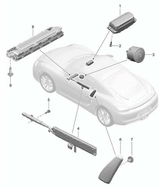 Diagram 812-050 Porsche Cayman 987C/981C (2005-2016) Carrosserie