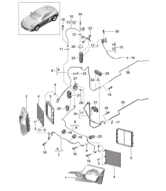 Diagram 813-020 Porsche Cayenne Turbo S V8 4.8L Benzina 550CV Carrozzeria