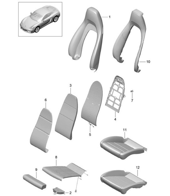 Diagram 817-017 Porsche Cayman 718C (982C) 2017>> Body