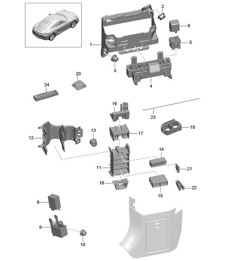Central electrics / Dashboard 981C Cayman / Cayman 2014-16