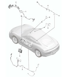 Wiring looms / doors/  Centre console/  Glove box / Control units / doors / Stopwatch 981C Cayman / Cayman S 2014-16