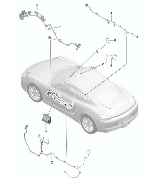 Diagram 902-015 Porsche Cayman 987C/981C (2005-2016) Electrical equipment
