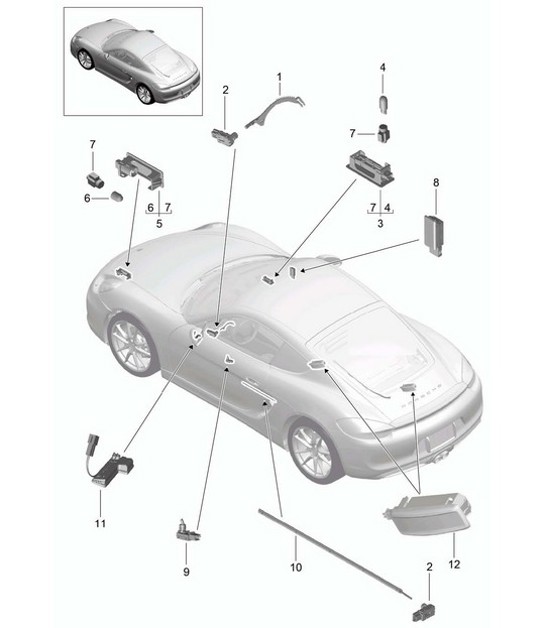 Diagram 903-004 Porsche 992 Carrera 2 Cabriolet 3.0L 