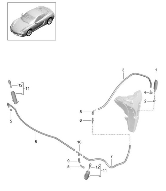 Diagram 904-020 Porsche Cayman 987C/981C (2005-2016) Équipement électrique